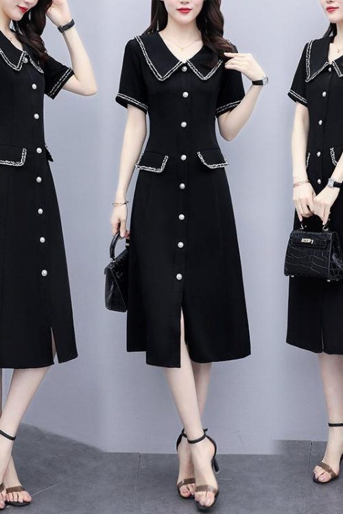 Plus Size Chanel-Esque Work Short Sleeve Midi Dress